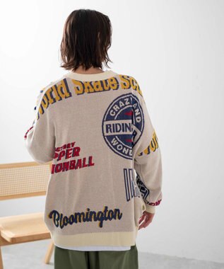 WEGO 【ユニセックス着用ITEM】オーバーフィットドライタッチパターンカーディガン 柄1