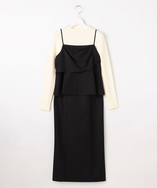 ANY SIS 【2SET】ビスチェ ワンピース × ニット セット ブラック