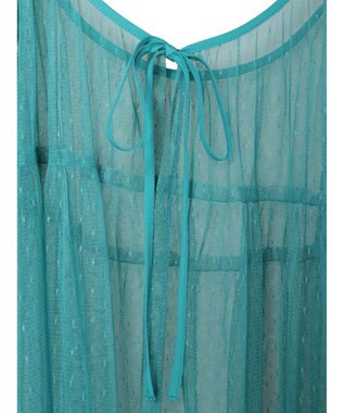 Green Parks ・ＥＬＥＮＣＡＲＥ　ＤＵＥ　２ｗａｙチュールキャミワンピ Turquoise Blue