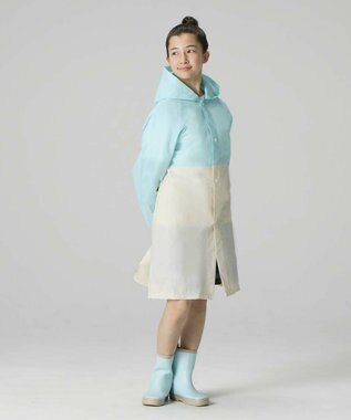 BEAMS SCHOOL シームレスレインコート サックス