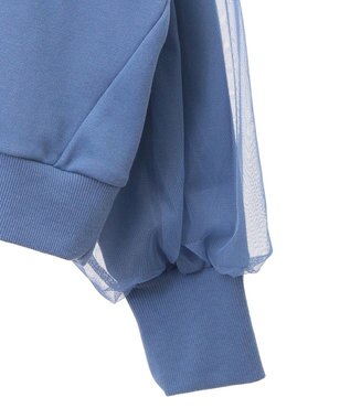 earth music&ecology チュールスリーブスウェット Blue