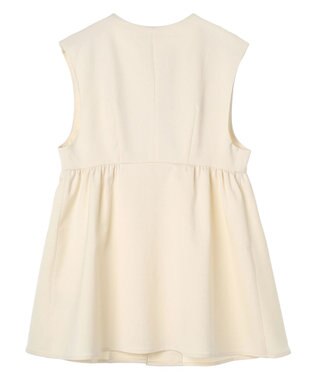 earth music&ecology ペプラムジレ Ivory