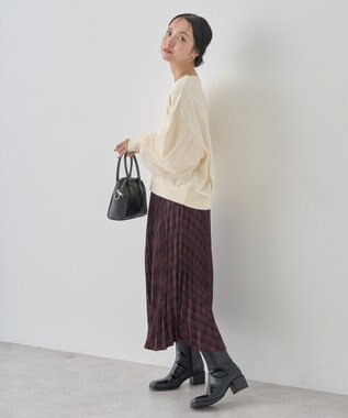 earth music&ecology チュールスリーブスウェット Ivory