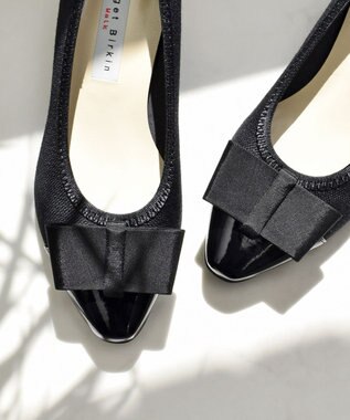 Bridget Birkin ＜2E＞【Bridget Birkin walk】リボンモチーフパンプス ブラックコンビ