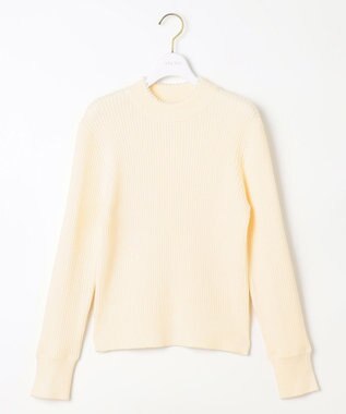 ANY SIS 【洗える】ネックパール調リブ ニット アイボリー
