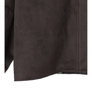 Green Parks ■ＥＳＣＡＲ　フラッフィーケープ付ショートコート Charcoal Gray