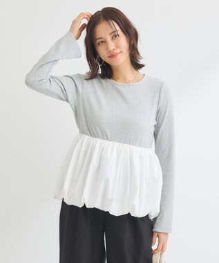 Green Parks ・ＳＵＧＡＲ　ＳＰＯＯＮ　裾バルーンプルオーバー Gray Mixture