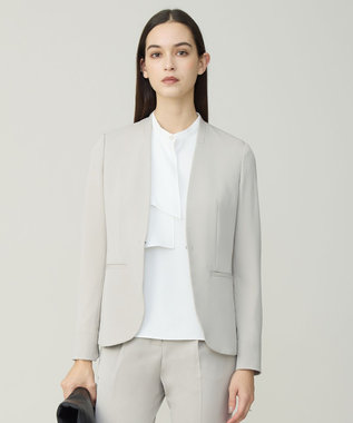 ICB L ストレッチジョーゼット ラッフルディテール ブラウス