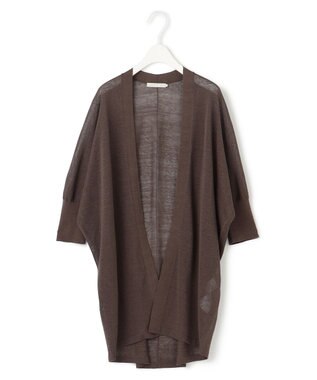 ICB 【洗える】 リネンポリエステルハイゲージ カーディガン ソイル系