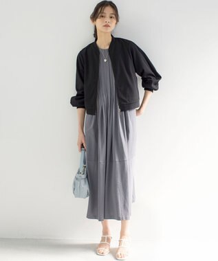 組曲 サマージャージタック ワンピース グレー系