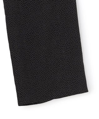 uncrave ドットプリント ギャザーパンツ ブラック×ホワイト