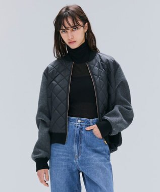 【GISELe 10月号掲載】DOVER / 異素材ウールキルティングブルゾン