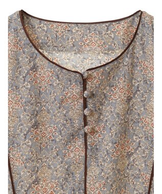 CRAFT STANDARD BOUTIQUE パイピングカフタンワンピース Gray