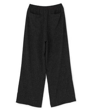 uncrave ドットプリント ギャザーパンツ ブラック×ホワイト
