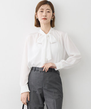 【一部先行予約/洗える】ドットドビーデシン ブラウス