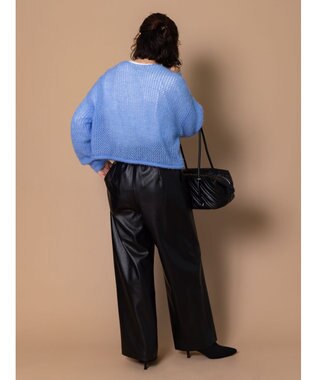 Te chichi 【泉 里香さん着用・Oggi.jp10/23掲載】キャットヤーンメッシュニット ブルー