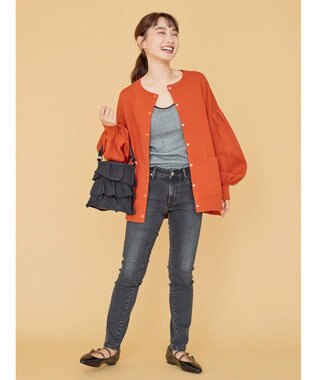 AMERICAN HOLIC エコカルットクルーネックカーディガン Terracotta