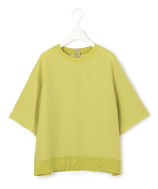 ICB 【新色追加・洗える】 FluidBackSatin Tブラウス ライム系