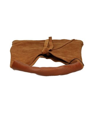 INTER-CHAUSSURES 【ANDREA CARDONE】スモールサイズスエードバッグ ライトブラウンスウェード