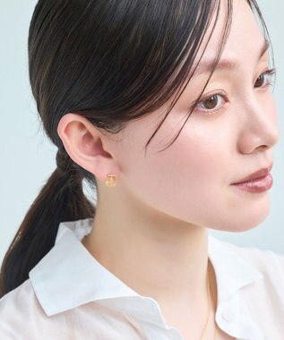 Phoebe 【金属アレルギー対応】パワーストーンバーピアス　シトリン/天然石 イエロー