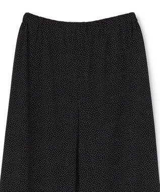 uncrave ドットプリント ギャザーパンツ ブラック×ホワイト