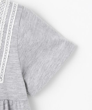 組曲 KIDS 【UVカット】【110-140㎝】セーラーレース ワンピース グレー