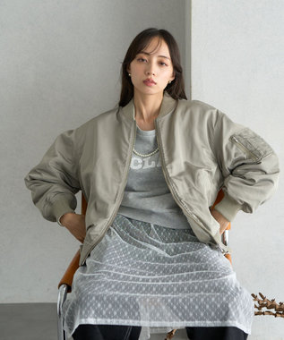 earth music&ecology リバーシブルMA-1 カーキ