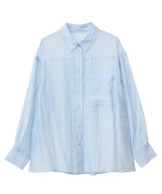 AMERICAN HOLIC シアーシャツ Stripe Sax