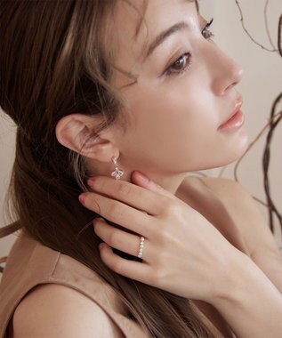 Tiaclasse 【金属アレルギー対応】three drop ピアス ピンクゴールド