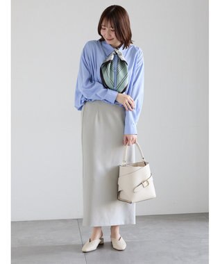 Te chichi 【雑誌掲載アイテム】バルーンヘムシャツ サックスブルー