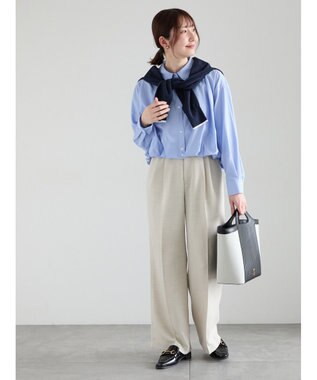 Te chichi 【雑誌掲載アイテム】バルーンヘムシャツ サックスブルー