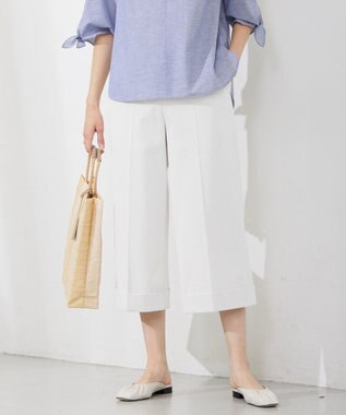 J.PRESS LADIES S 【洗える・吸水速乾】コットン麻シェルドライ クロップド パンツ アイボリー系