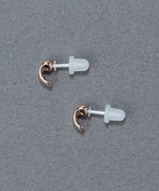 Phoebe 〈金属アレルギー対応〉リトルビーンセラミックポストピアス 小粒/ミニサイズ/小さい/定番 シャンパンゴールド