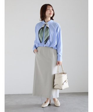 Te chichi 【雑誌掲載アイテム】バルーンヘムシャツ サックスブルー