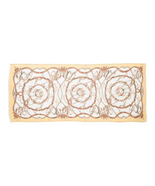 23区 スカーフプリント ストール ブラウン系