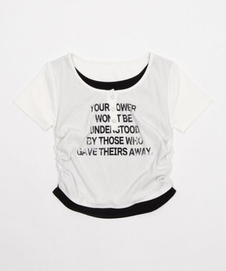 WEGO レイヤードグラフィックT ホワイト