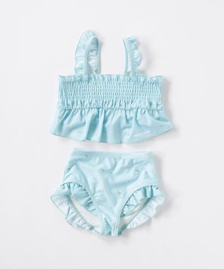OP／FILA 【marie claire ENFANTS】シャーリングセパレート水着 ミント