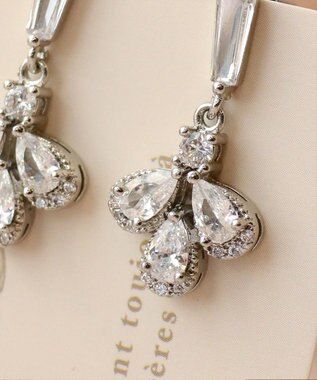 Tiaclasse 【金属アレルギー対応】three drop ピアス シルバー