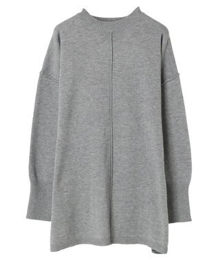 Green Parks もちやわ　ニットチュニック Gray Mixture