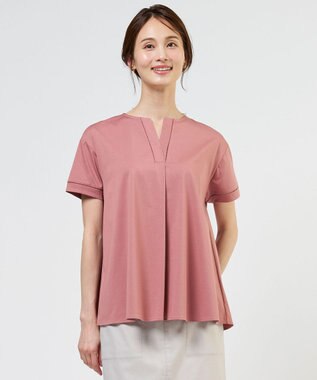 J.PRESS LADIES プレーティングジャージー チュニック丈 カットソー