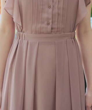 Tiaclasse L 【新色追加】フレアスリーブワンピース ピンク