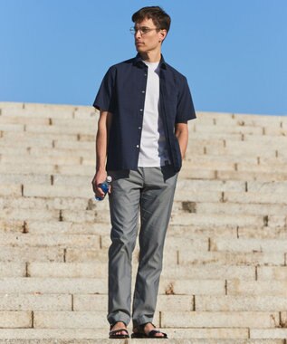 GOTAIRIKU チノ以上スラックス未満のドレス感【接触冷感/吸水速乾/ストレッチ】クールモーション コットンパンツ ライトグレー系