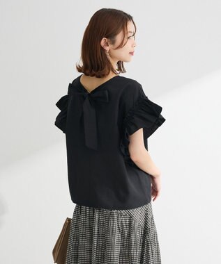 Green Parks ・ＥＬＥＮＣＡＲＥ　ＤＵＥ　バックリボンブラウス Off White