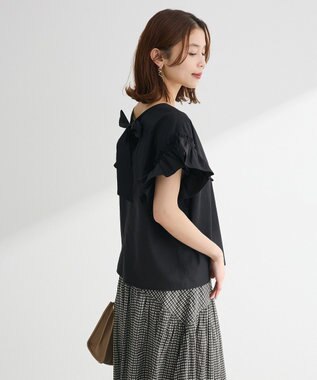 Green Parks ・ＥＬＥＮＣＡＲＥ　ＤＵＥ　バックリボンブラウス Off White