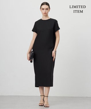 ICB L 【WEB限定・接触冷感・UVケア・速乾・防シワ・洗える】 FluidBackSatin  ワンピース ブラック系