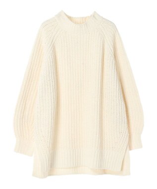 earth music&ecology マットモール片畦チュニック Ivory