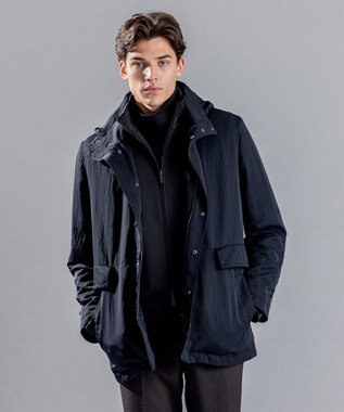 JOSEPH HOMME ナイロンスナバック　フードコート ブラック系