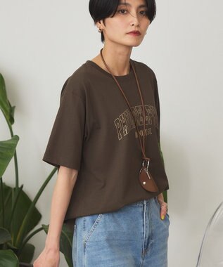 AMERICAN HOLIC 【マルチ機能】カレッジロゴＴシャツ Brown