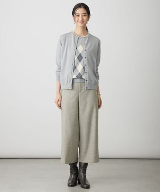 J.PRESS LADIES S ラメツイード クロップド パンツ ベージュ系