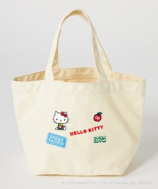 OP／FILA 【Ocean Pacific×ハローキティ】キャンバスミニトートバッグ アイボリー
